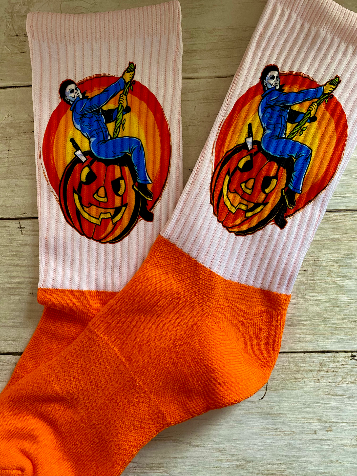 Wrecking Pumpkin Socks