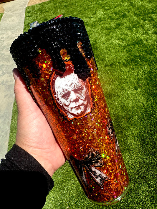 Orange Slasher Tumbler
