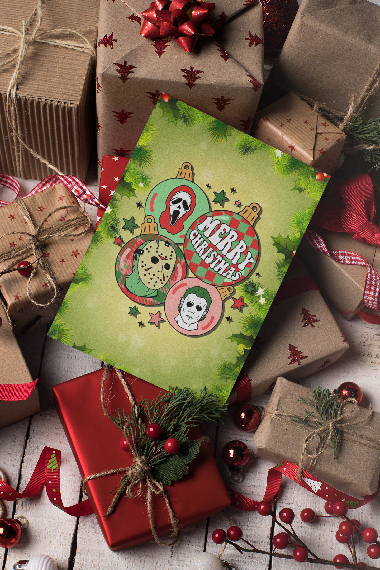 Spooky Boys Christmas Card