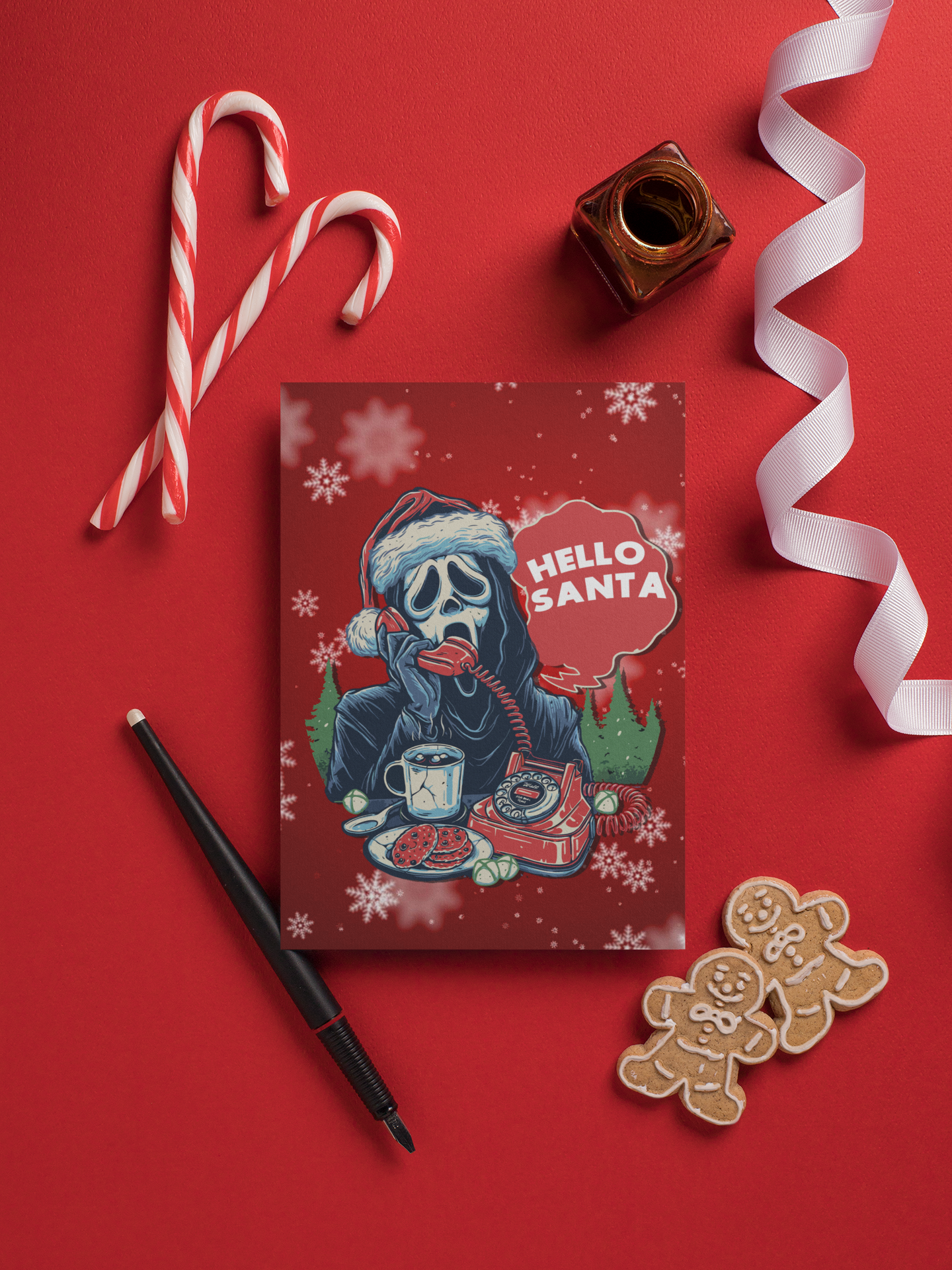 Hello Santa Christmas Card