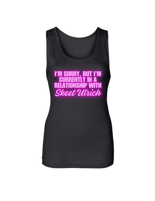 "In a relationship with Skeet" tank