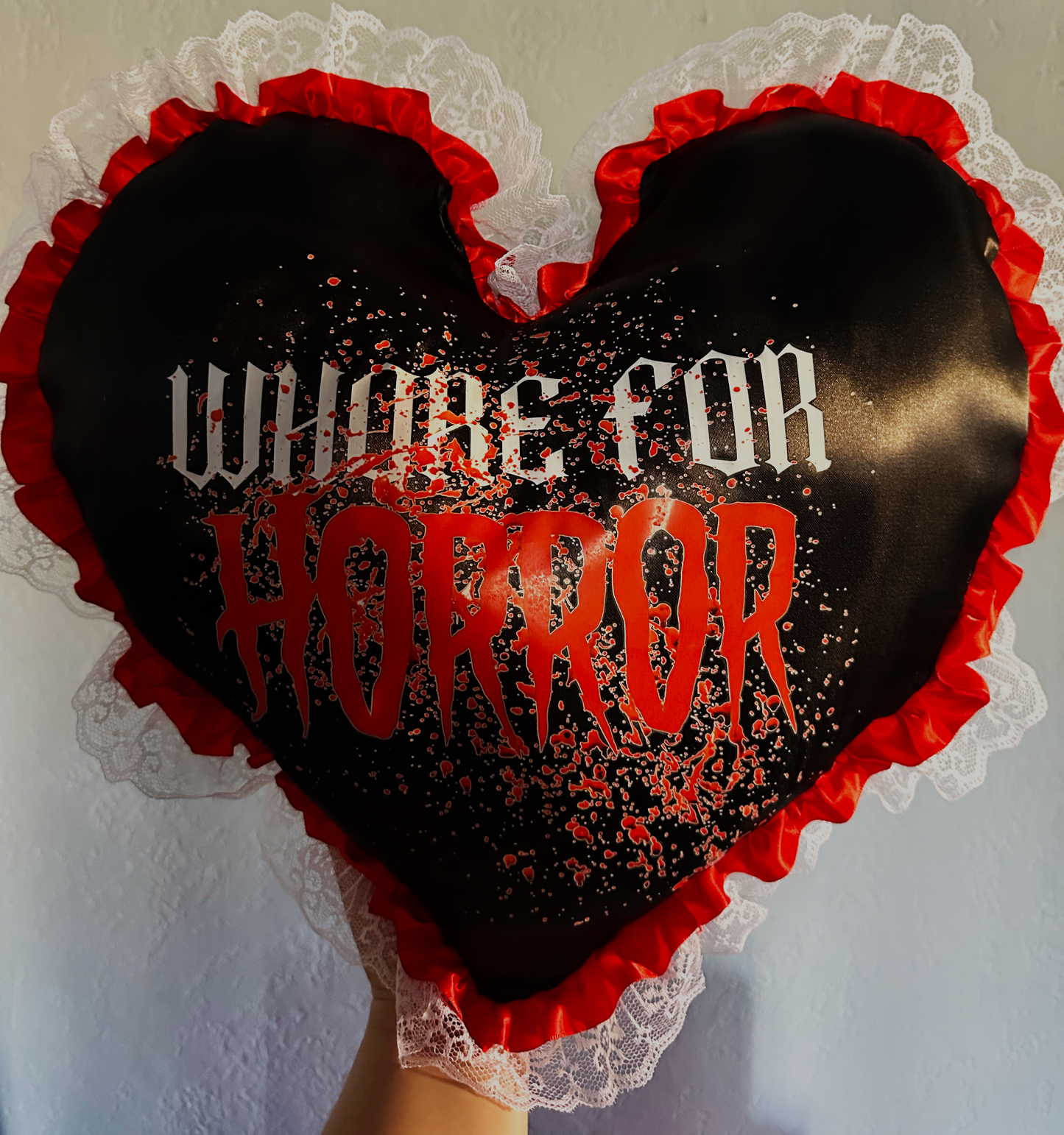 Whore for Horror Pillow